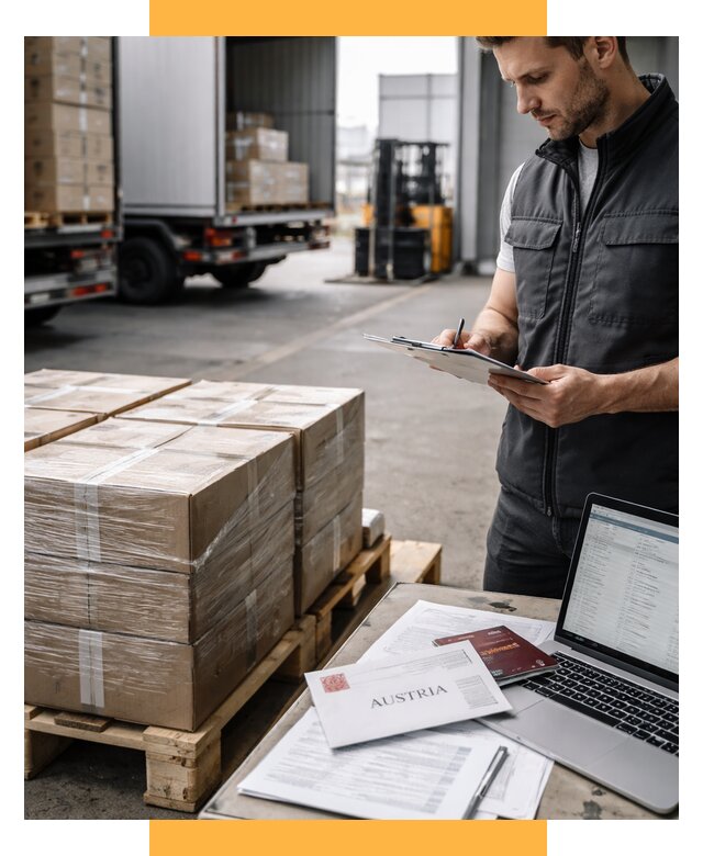 Доставка в Австрию от 66008 р. Логистика и экспорт СетСервис-Мтщ