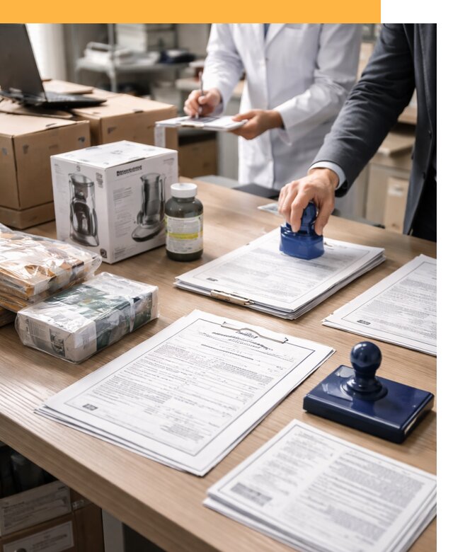 Сертификация импортных товаров от 12186 с таможенным сопровождением